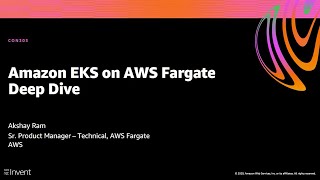 AWS reInvent 2020 Amazon EKS on AWS Fargate deep dive [upl. by Sasnak]