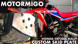 Honda CRF300L Rally Custom Skid Plate Fabrication [upl. by Euginom]