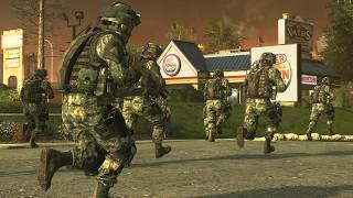 Battle of Burger Town  MODERN WARFARE 2 REMASTERED NPC Wars [upl. by Analim]