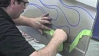 DIY Custom Paint Tips  How To Lay Out and Airbrush Flames or Graphics on Car [upl. by Ahsienroc]