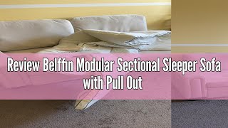 Review Belffin Modular Sectional Sleeper Sofa with Pull Out Bed U Shaped Sectional Sofa Couch with [upl. by Ebeneser]