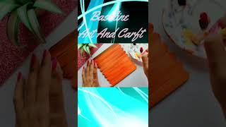 DIY Beautiful Ice Cream Stick Painting 5 minutes Craft  Baseline Art and Crafts [upl. by Ytnom]