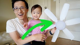 Socket Fan Light Review  Dimmable LED Ceiling Fan with Remote for Any Room [upl. by Aleekahs861]