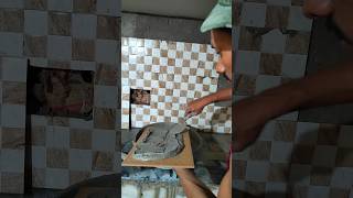 kitchen wall tiles fitting process 🔥🔥💯  how to install wall tiles 💯 [upl. by Chery851]