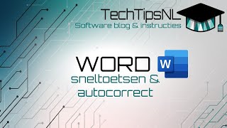 Word  Sneltoetsen amp Autocorrectie [upl. by Navinod]