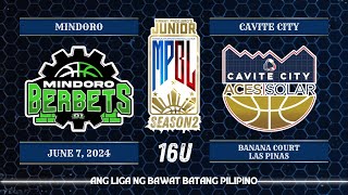 Junior MPBL Season 2  Mindoro Berbets VS Cavite City Aces Solar  16U [upl. by Lacym]