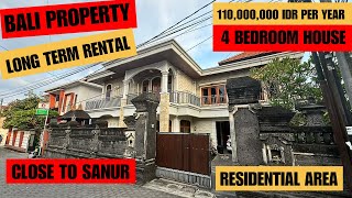 Bali Property Rental Guide Price Close to Sanur Bali House Tour [upl. by Hareehahs990]