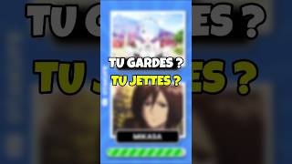 Tu GARDES tu JETTES Édition ANIMÉ anime quiz tupreferes français jeux [upl. by Sezen]