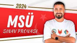 2024 MSÜ SINAV PROVASI  Soru Analizi [upl. by Kirstin817]