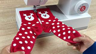 Look What I Made With Socks Genius Sewing Idea [upl. by Ambrosius]