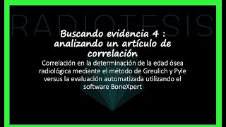 BUSCANDO EVIDENCIA 4  ANÁLISIS DE UN ARTÍCULO DE CORRELACIÓN [upl. by Thorma]