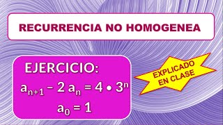 Ejercicio de Recurrencia no homogénea de orden 1 [upl. by Ahsehyt141]