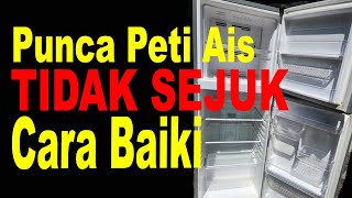 Punca Peti Ais Tidak Sejuk dan Cara Baiki DIY  Repair Freezer DIY [upl. by Naawaj704]