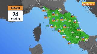 Meteo previsioni meteo Giovedì 24 ottobre 2024 [upl. by Kelson]