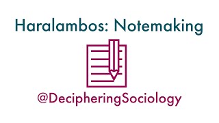 Socio FAQS Haralambos  Notemaking [upl. by Atteiram]