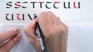 A Beginners Guide to Uncial Calligraphy QZ with Janet Takahashi [upl. by Ennovehc]