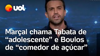 Debate na Band Pablo Marçal grita e ataca adversários após Tabata Amaral perguntar sobre condenação [upl. by Guglielmo226]