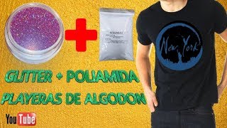 📣 NUEVA TÉCNICA PARA SUBLIMAR REMERAS O PLAYERAS NEGRAS DE ALGODÓN quotPOLIAMIDA Y GLITTERquot [upl. by Ocsic]