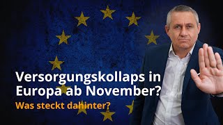 Brisant Lieferstopps amp Versorgungskollaps in Europa ab November Was steckt dahinter [upl. by Anilrahc]