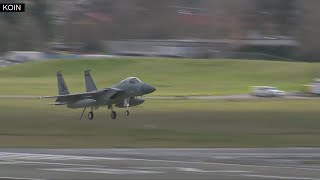 F15 makes emergency landing in Portland [upl. by Xavler]