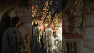 Golgotha at the Holy Sepulcher Orthodox Christian Liturgy ☦️ [upl. by Irpak]