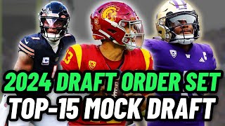 2024 NFL Mock Draft Top15 amp Impact on Fantasy Football Rookie Drafts  fantasyfootball [upl. by Hammad951]