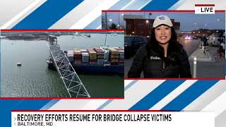 Key Bridge Collapse Day 2 roundup [upl. by Ahsinac889]