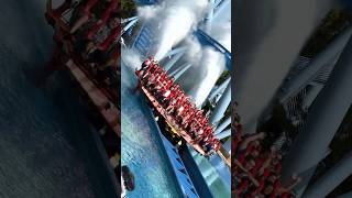 Roller coaster splashdowns are so satisfying to watch 💦 rollercoaster splash [upl. by Nebuer989]