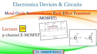 Lect 09 pChannel Enhancement MOSFET Structure Biasing Drain amp Transfer characteristics Symbol [upl. by Eizzo328]