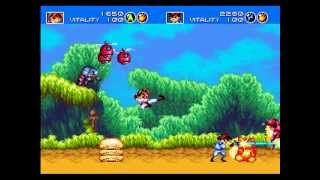 Mega Drive Longplay 188 Gunstar Heroes 2P [upl. by Yenots]