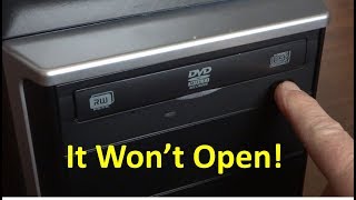 CD or DVD Drive Drawer Wont Open  How to Fix [upl. by Acirdna]