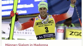 Ski Alpin Mens 🌜Slalom Madonna di Campiglio 2run Highlights 2023 [upl. by Silvia]