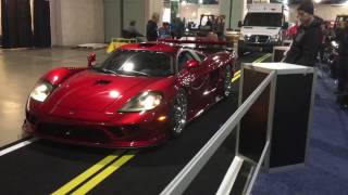 SALEEN S7 Twin Turbo leaving the 2017 Philadelphia Auto Show [upl. by Glad238]