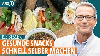 Snacks selber machen Gesundes Fast Food mit ErnährungsDoc Riedl  Iss besser  ARD GESUND [upl. by Lidah]