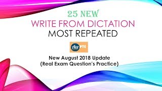 2018 Most Important New Write from dictation August 2018 update [upl. by Sophia79]