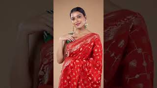 Best Red Saree Designs For Indian Wedding Functions amp Festivals [upl. by Ylrebmyk]