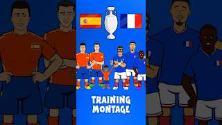 Spain vs France  the teams prepare🤣 euro2024 football france spain [upl. by Schalles]