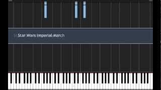 Star Wars Imperial March piano tutorial Synthesia 100 speed [upl. by Anwahsad]