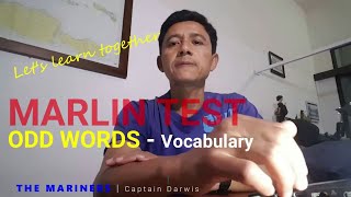 MARLINS TEST FOR SEAFARERS  Subject ODD WORDS Vocabulary [upl. by Aisereht963]