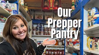 Prepper Pantry ✨2024✨ Food Storage Ideas  ‼️‼️Emergency Pantry‼️‼️ [upl. by Esirtal14]