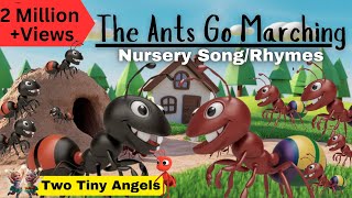 The Ants Go Marching TwoTinyAngels Nursery Rhymes amp Songs Toddlers [upl. by Cence405]