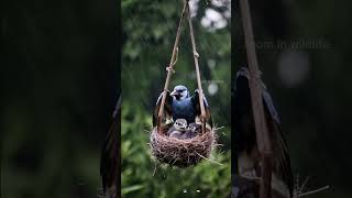 The best architect in the world of birds zoomlens birds wildlife rainsounds [upl. by Rekyr]