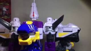 Power rangers stop motion plesio charge megazord spinopachy formation [upl. by Arocahs758]