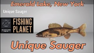 Fishing Planet  Unique Sauger  Emerald Lake New York  Unique Guide [upl. by Takashi791]