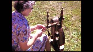 Marion Cochrane Spinning with Rappard quotLittle Peggyquot Wheel Apr 1981 [upl. by Fatsug]