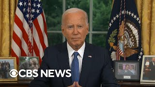 Biden gives first Oval Office address since ending 2024 reelection bid  Special Report [upl. by Nongim]