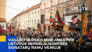 Vasario 16osios minėjimas prie Lietuvos nepriklausomybės signatarų namų Vilniuje  20240216 [upl. by Nattirb614]