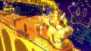 Super Mario 3D World 100 Walkthrough  World 5 Gold Train Bonus Level [upl. by Harrat370]