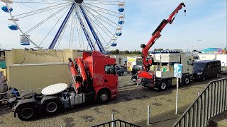 Herbstkirmes Düsseldorf Aufbau 20234K2 [upl. by Ahsinan]