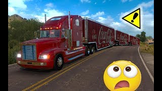 TRIPLE TRAILER DE COCACOLA  AMERICAN TRUCK SIMULATOR  VIVA MEXICO MAP [upl. by Sekoorb918]